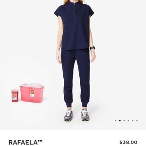 Figs rafaela scrub top navy